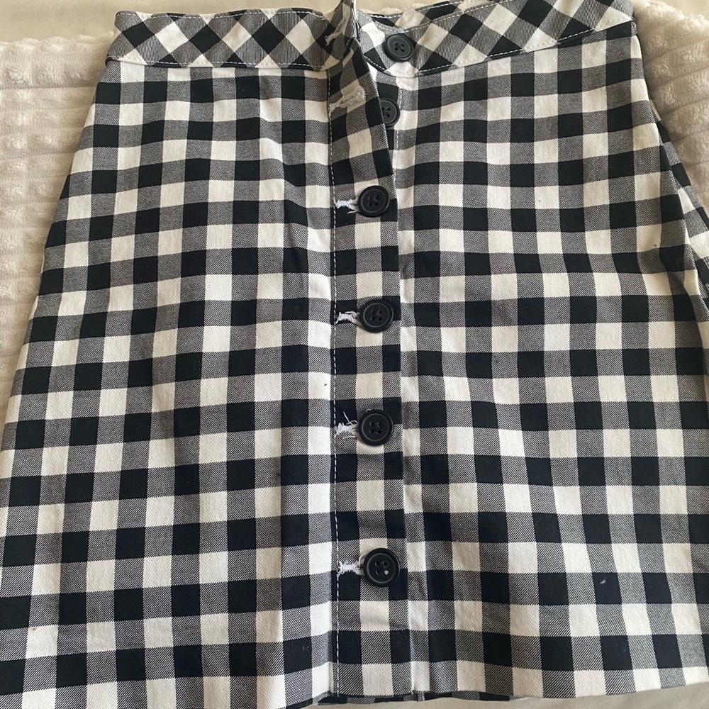 Checkered Black and White Skirt